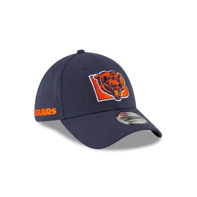 Blue Chicago Bears Hat - New Era NFL Logo Mix 39THIRTY Stretch Fit Caps USA4536178